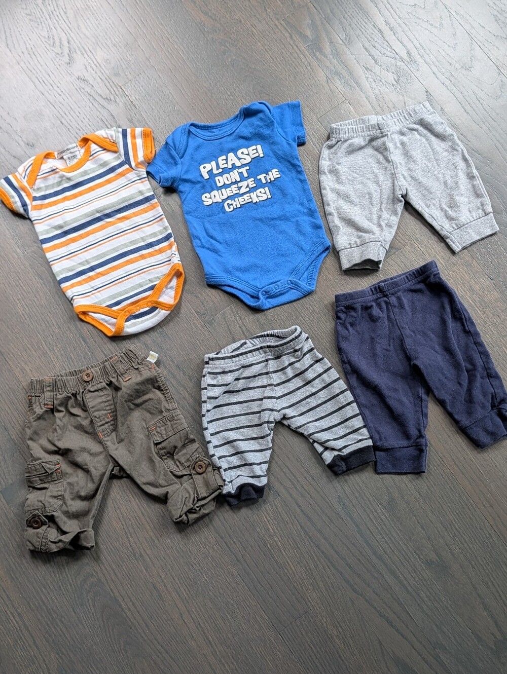 Baby Boy Clothing Bundle, 6 Pieces, Size 0-3 Months, Carter's, Teddyboom & More